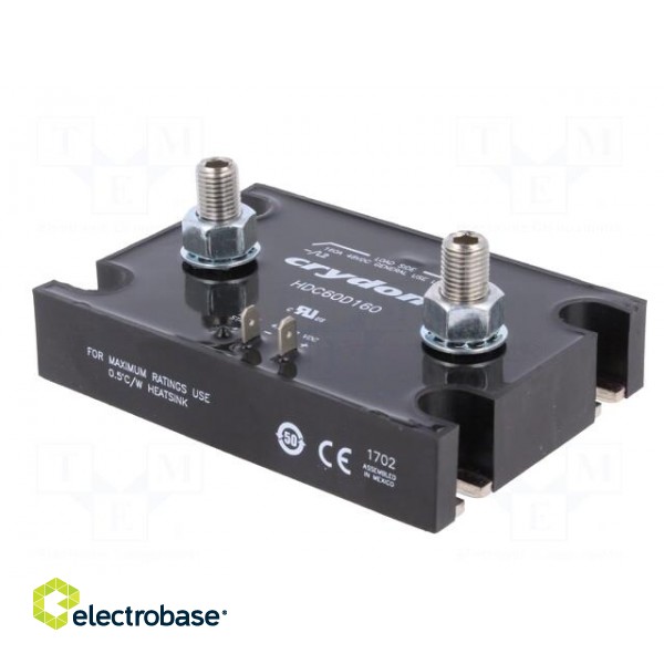 Relay: solid state | Ucntrl: 4.5÷32VDC | 160A | 7÷48VDC | screw type фото 4