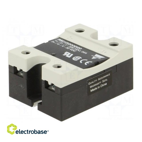 Relay: solid state | Ucntrl: 4.5÷32VDC | 20A | 1÷200VDC | Series: RM1D image 2