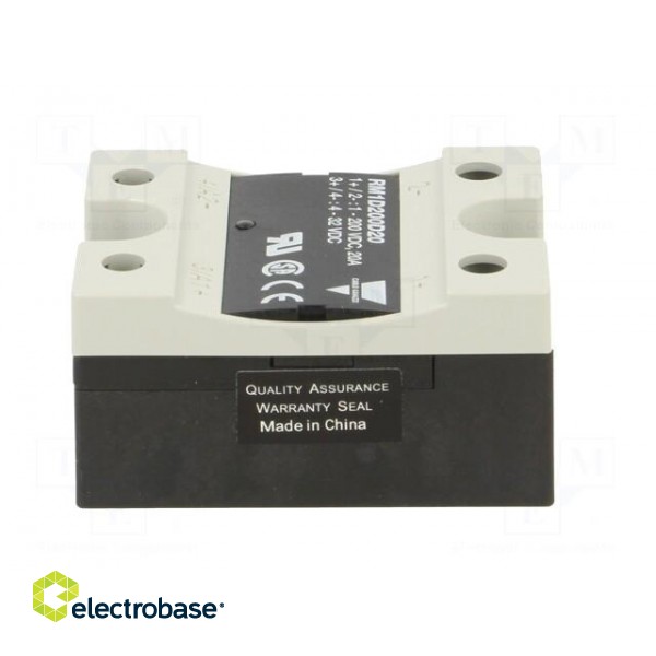 Relay: solid state | Ucntrl: 4.5÷32VDC | 20A | 1÷200VDC | Series: RM1D image 3