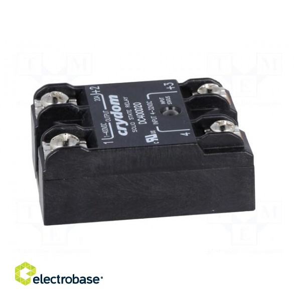 Relay: solid state | Ucntrl: 4÷32VDC | 20A | 1÷400VDC | Series: DC400 фото 7
