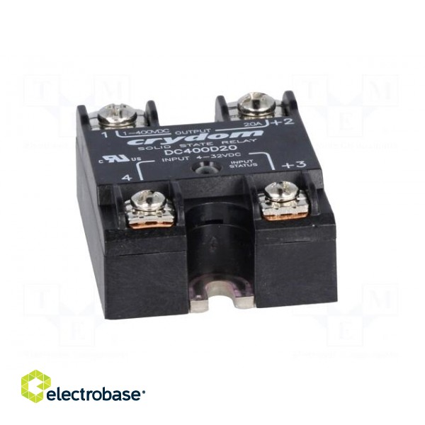 Relay: solid state | Ucntrl: 4÷32VDC | 20A | 1÷400VDC | Series: DC400 фото 9