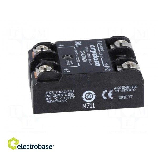 Relay: solid state | Ucntrl: 4÷32VDC | 20A | 1÷400VDC | Series: DC400 фото 3