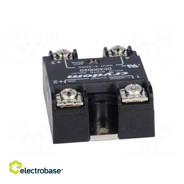 Relay: solid state | Ucntrl: 4÷32VDC | 20A | 1÷400VDC | Series: DC400 фото 5