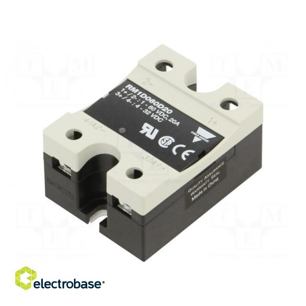 Relay: solid state | Ucntrl: 4÷32VDC | 20A | 1÷60VDC | Variant: 1-phase image 1