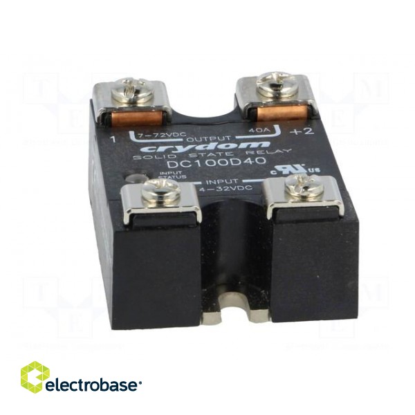 Relay: solid state | Ucntrl: 4÷32VDC | 40A | 1÷100VDC | Series: DC100 image 9