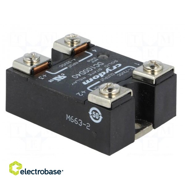 Relay: solid state | Ucntrl: 4÷32VDC | 40A | 1÷100VDC | Series: DC100 image 4