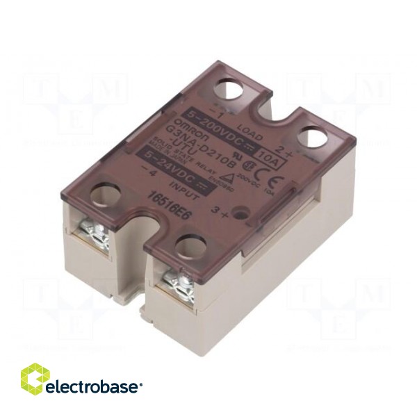 Relay: solid state | Ucntrl: 5÷24VDC | 10A | 5÷200VDC | Series: G3NA фото 1