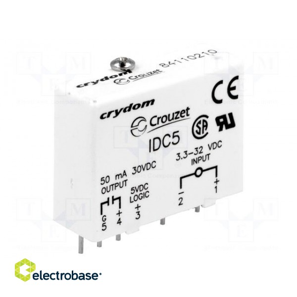 Relay: solid state | Ucntrl: 5÷28VDC | 50mA | max.60VDC | IDC5 image 1