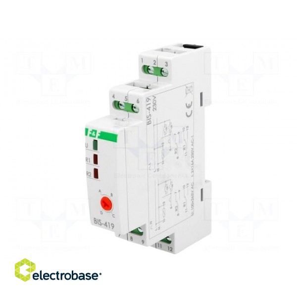 Relay: installation | bistable | DPDT | Mounting: DIN | 16A | -25÷50°C фото 1