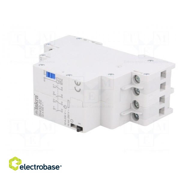 Relay: installation | bistable | NC x2 + NO x2 | Ucoil: 230VAC | 32A фото 2