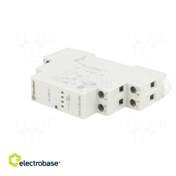 Relay: installation | bistable | NO | 230VAC | Mounting: DIN | 16A | IP20 фото 2