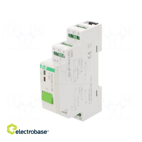 Relay: installation | bistable,impulse | NO | for DIN rail mounting фото 1