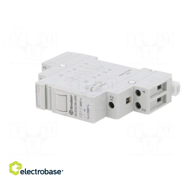 Relay: installation | bistable | NO x2 | 230VAC | Mounting: DIN | 16A фото 2