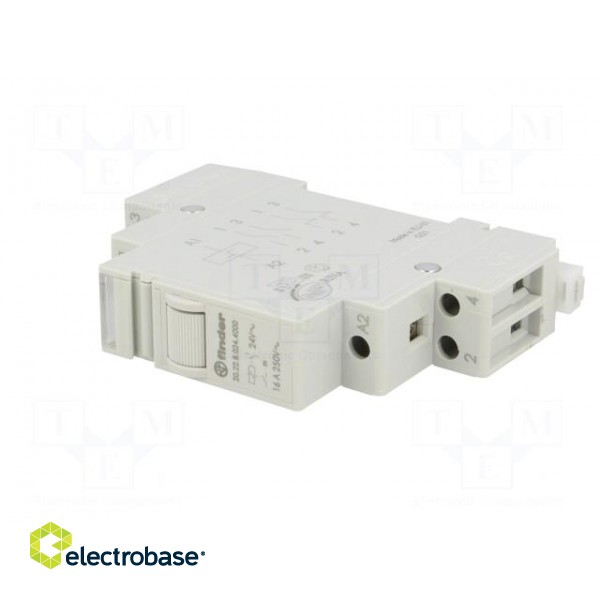Relay: installation | bistable | NO x2 | 24VAC | Mounting: DIN | 16A фото 2