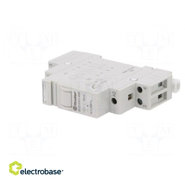 Relay: installation | bistable | NO x2 | Ucoil: 12VDC | Mounting: DIN фото 2