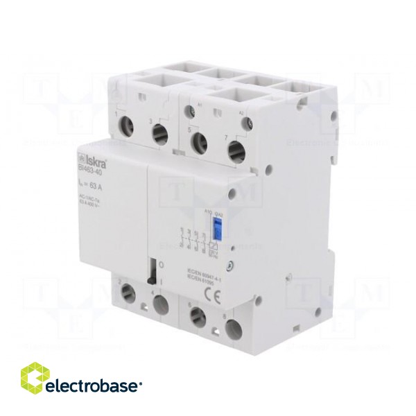 Relay: installation | bistable,impulse | NO x4 | Ucoil: 230VAC | 63A фото 1
