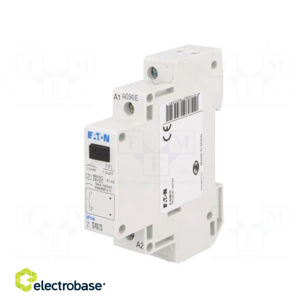 Relay: installation | bistable | NO | Ucoil: 48VAC | Ucoil: 24VDC | 16A фото 1