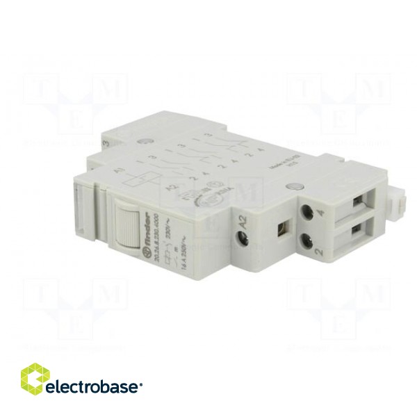 Relay: installation | bistable | NO x2 | 230VAC | Mounting: DIN | 16A фото 2