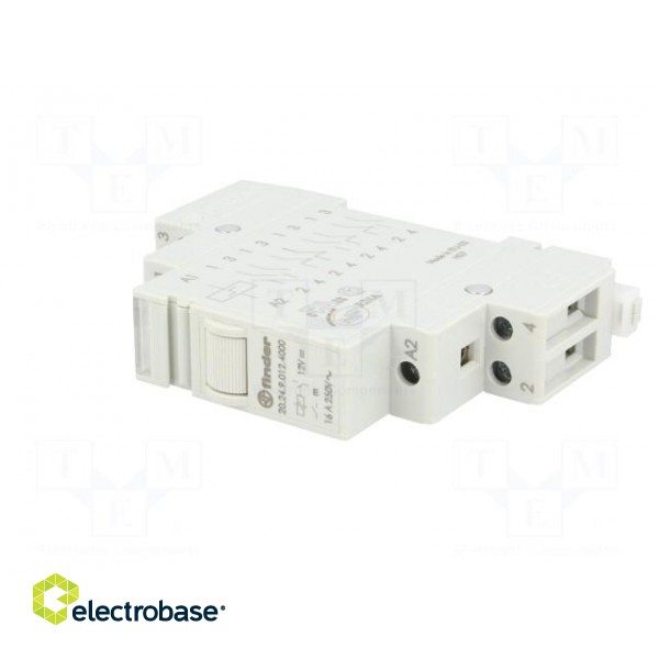 Relay: installation | bistable | NO x2 | Ucoil: 12VDC | Mounting: DIN фото 2