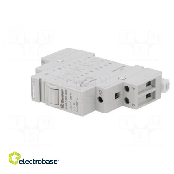 Relay: installation | bistable | NO x2 | Ucoil: 24VDC | Mounting: DIN фото 2