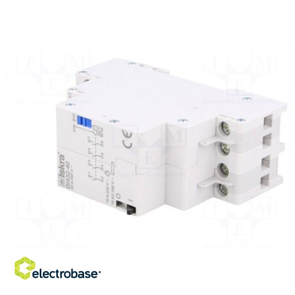 Relay: installation | bistable,impulse | NO x4 | Ucoil: 230VAC | 32A фото 2
