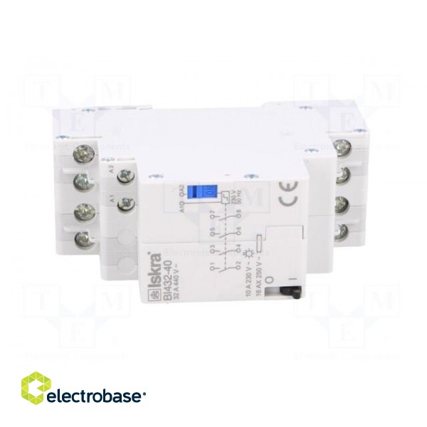 Relay: installation | bistable,impulse | NO x4 | Ucoil: 230VAC | 32A фото 9
