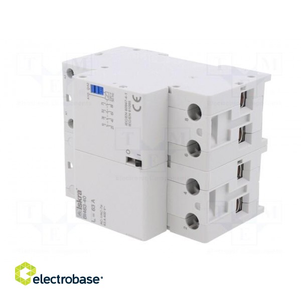 Relay: installation | bistable,impulse | NO x4 | Ucoil: 230VAC | 63A фото 2