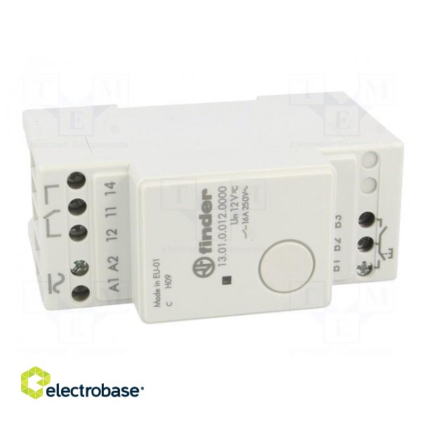 Relay: installation | bistable,monostable | SPDT | 12VAC | 16A | IP20 image 9