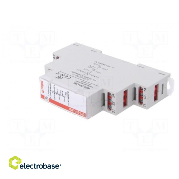 Relay: installation | monostable | DPDT | 8A | Uswitch: max.300VAC фото 2