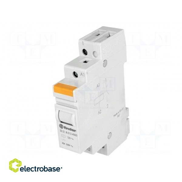 Relay: installation | monostable | NO | Ucoil: 12VAC | Mounting: DIN image 1
