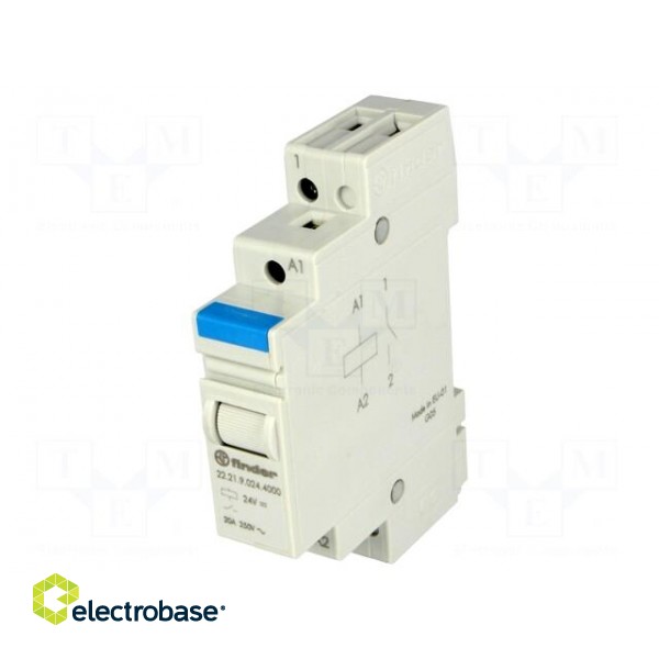 Relay: installation | monostable | NO | Ucoil: 24VDC | Mounting: DIN фото 1