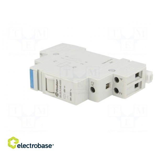 Relay: installation | monostable | NO x2 | Ucoil: 48VDC | Mounting: DIN фото 2