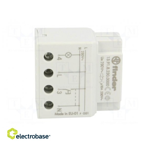Relay: timer | bistable | NO | 230VAC | Mounting: DIN | 10A | -10÷60°C фото 3