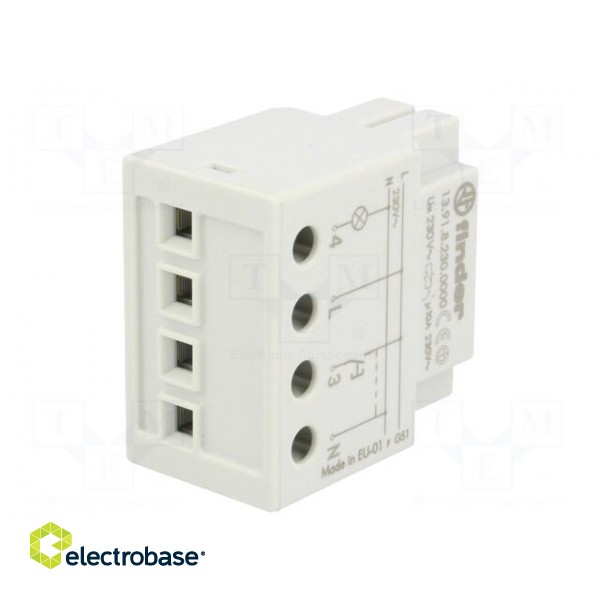 Relay: timer | bistable | NO | 230VAC | Mounting: DIN | 10A | -10÷60°C фото 2