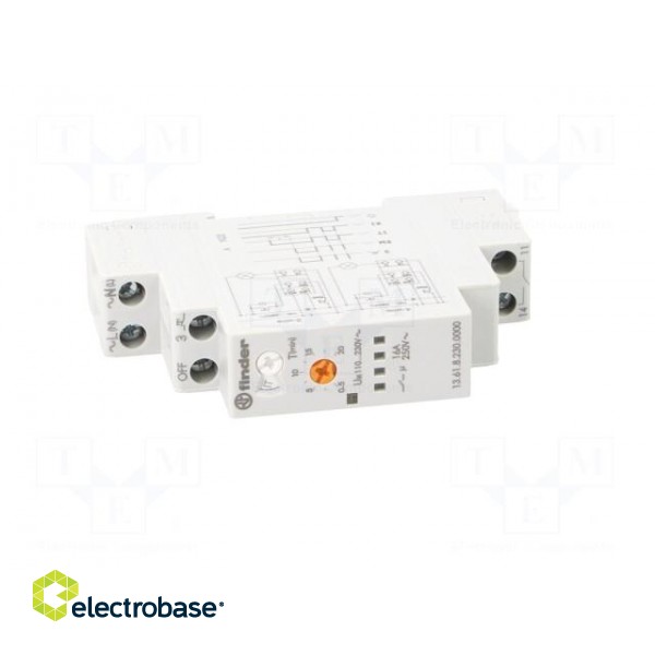 Relay: timer | bistable,impulse,monostable | NO | Ucoil: 230VAC | 16A фото 9