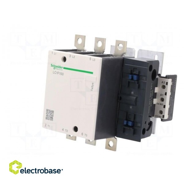 Contactor: 3-pole | NO x3 | 220VAC | 150A | DIN | TeSys F | -5÷55°C | 1kV фото 2