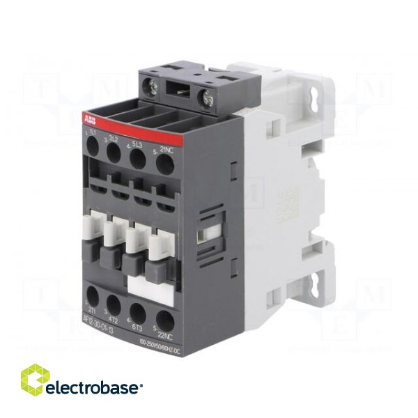 Contactor: 3-pole | NO x3 | Auxiliary contacts: NC | 100÷250VAC | 12A image 1