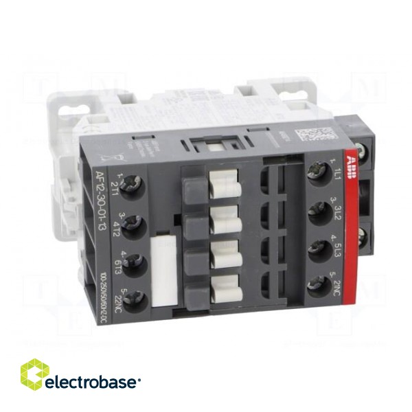 Contactor: 3-pole | NO x3 | Auxiliary contacts: NC | 100÷250VAC | 12A image 9