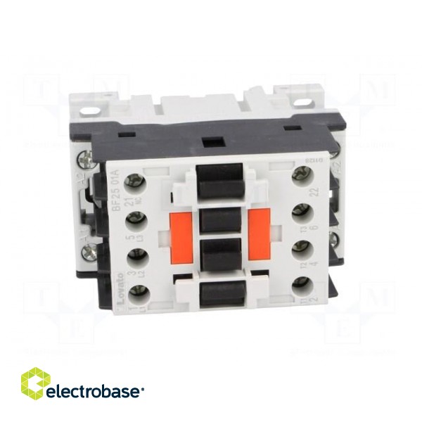 Contactor: 3-pole | NO x3 | Auxiliary contacts: NC | 110VAC | 25A | DIN image 9