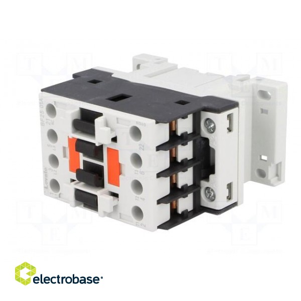 Contactor: 3-pole | NO x3 | Auxiliary contacts: NC | 110VAC | 25A | DIN image 2