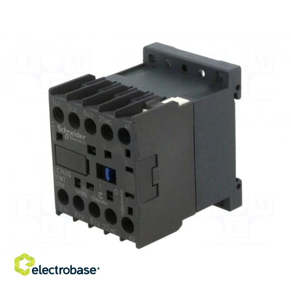 Contactor: 3-pole | NO x3 | Auxiliary contacts: NC | 220VAC | 9A