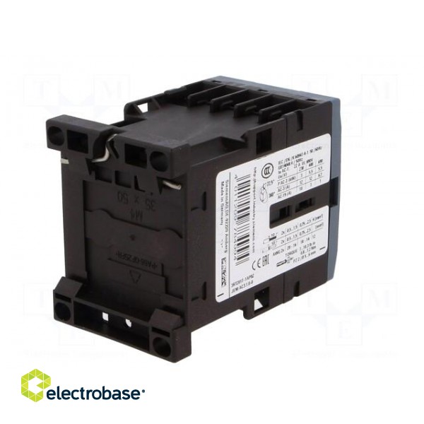 Contactor: 3-pole | NO x3 | Auxiliary contacts: NC | 230VAC | 12A | 690V image 6