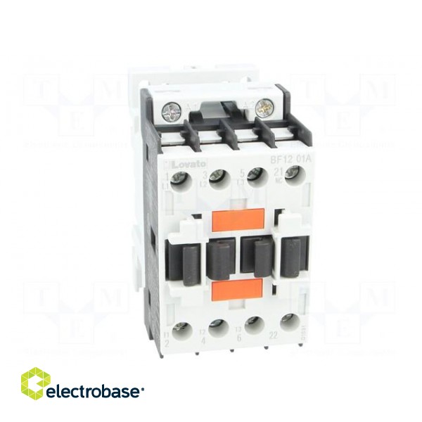 Contactor: 3-pole | NO x3 | Auxiliary contacts: NC | 230VAC | 12A | DIN image 9