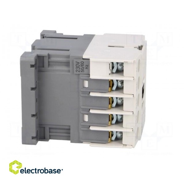 Contactor: 3-pole | NO x3 | Auxiliary contacts: NC | 230VAC | 12A | DIN image 7