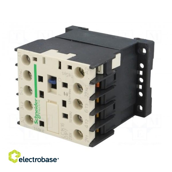 Contactor: 3-pole | NO x3 | Auxiliary contacts: NC | 230VAC | 16A | 690V image 2