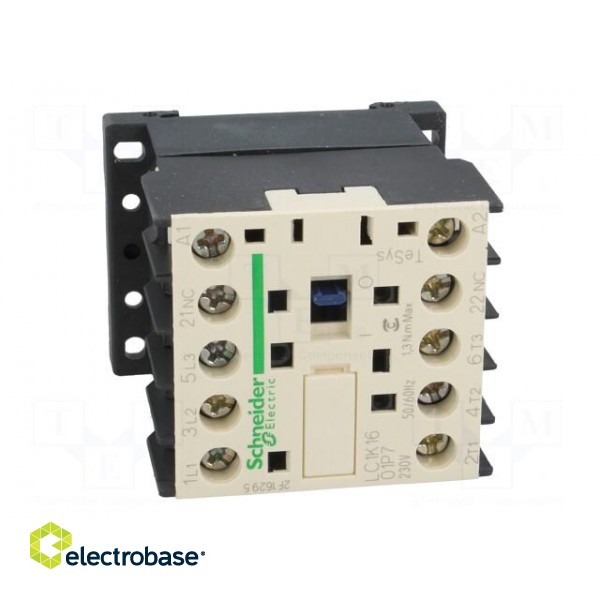 Contactor: 3-pole | NO x3 | Auxiliary contacts: NC | 230VAC | 16A | 690V image 9