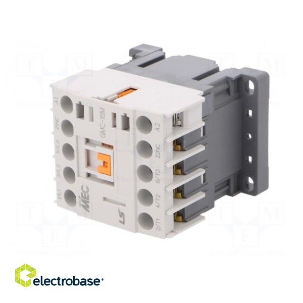 Contactor: 3-pole | NO x3 | Auxiliary contacts: NC | 230VAC | 16A | IP20 image 2
