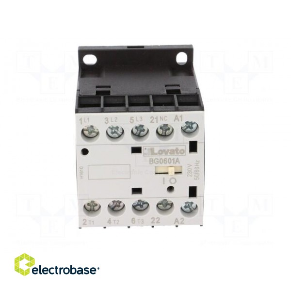 Contactor: 3-pole | NO x3 | Auxiliary contacts: NC | 230VAC | 6A | BG image 9