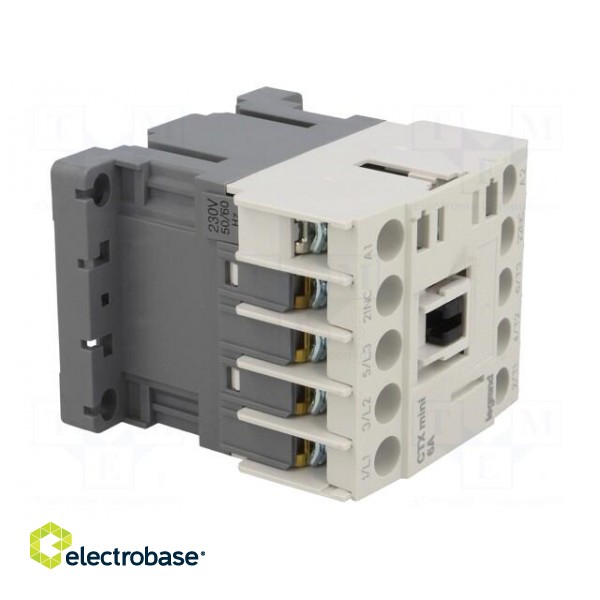 Contactor: 3-pole | NO x3 | Auxiliary contacts: NC | 230VAC | 6A | DIN image 8
