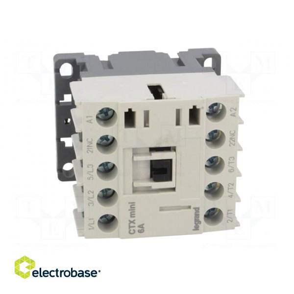 Contactor: 3-pole | NO x3 | Auxiliary contacts: NC | 230VAC | 6A | DIN фото 9